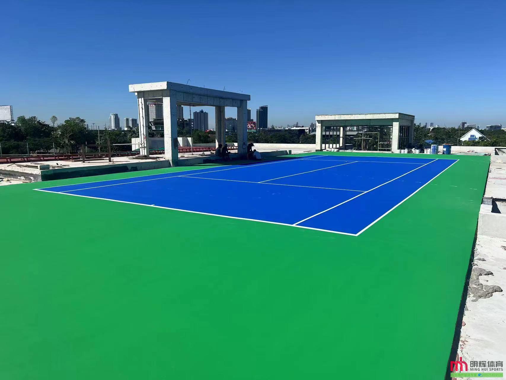 萍乡弹性丙烯酸网球场